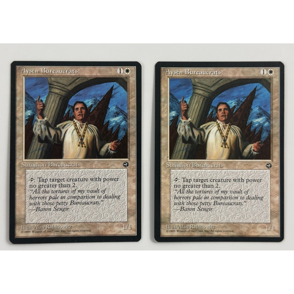 Magic The Gathering Trading Card Kids OS White Aysen Bureaucrats Homelands